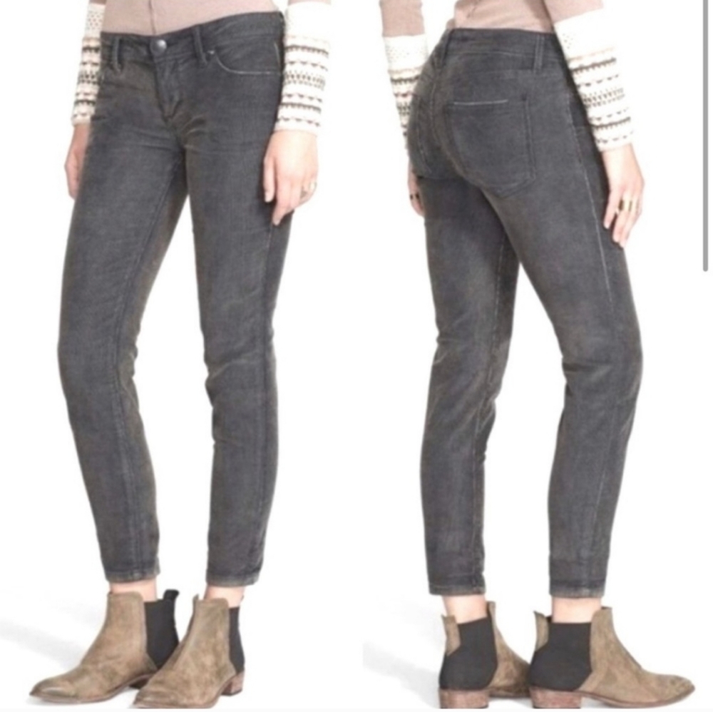 Free people corduroy gray pants skinny size 29